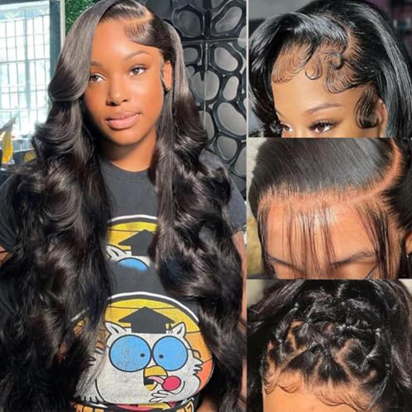 Fongly Body Wave Lace Front Wigs Human Hair for Women