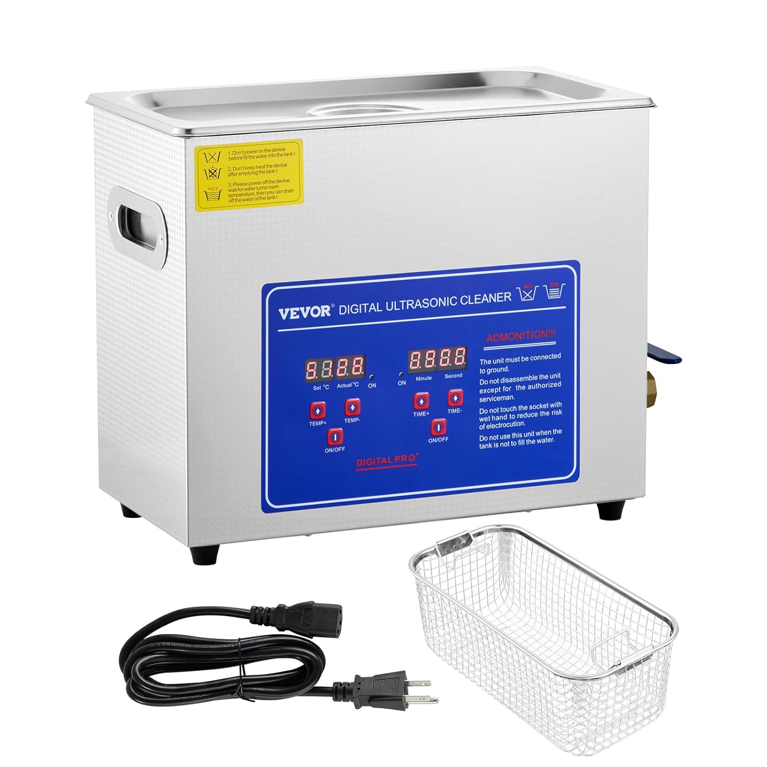 VEVOR Commercial Ultrasonic Cleaner 6L for Professional Use