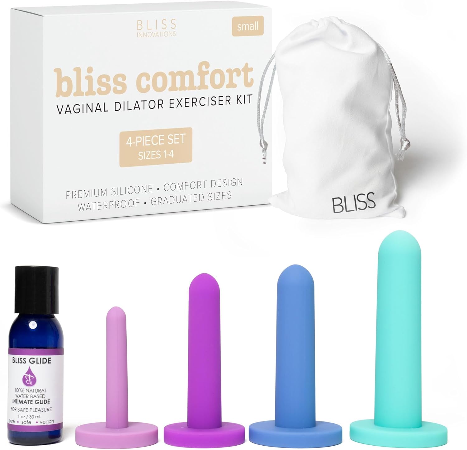 Bliss Comfort 4-Dilator Kit - Premium Soft Silicone Set