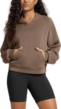 Modal Soft Cropped Hoodie for Women - Comfortable Everyday Pullover