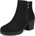 DREAM PAIRS Women's Ankle Boots Chunky Heel Platform - Comfortable