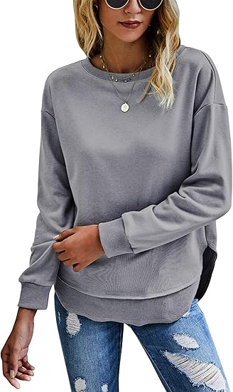 KIRUNDO 2023 Fall Women's Solid Color Sporty Sweatshirt Review