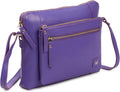 Small Women's Soft Pebbled Leather Crossbody Bag - Compact Carry