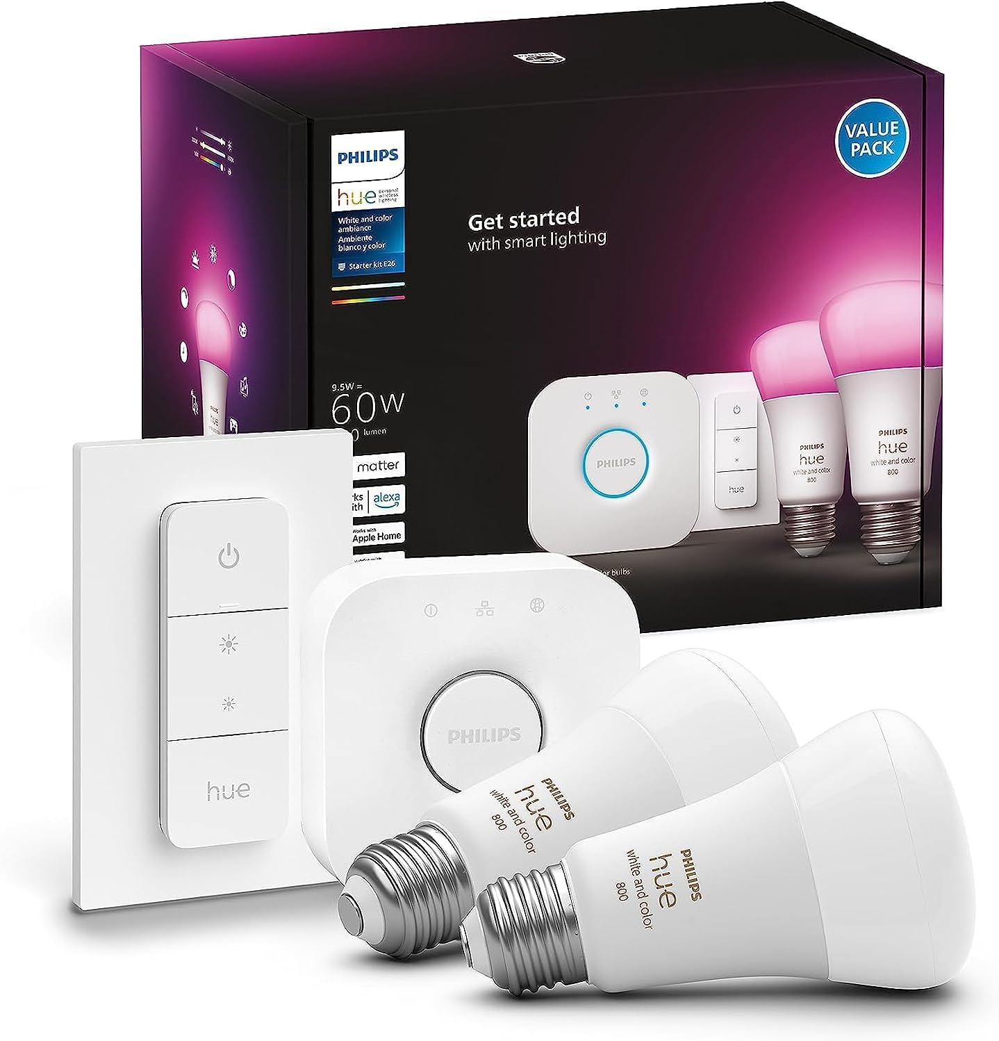Philips Hue Smart Light Starter Kit for Color-Changing Ambiance