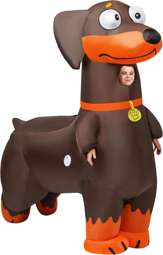 Dachshund Full Body Blow Up Costume for Kids Halloween Fun