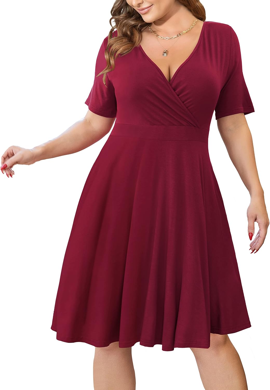 Plus Size Dresses for Women with Pockets - Casual Swing Style