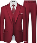 Men's Slim Fit 3 Piece Suit Two Button Blazer Vest & Pants - Tailored