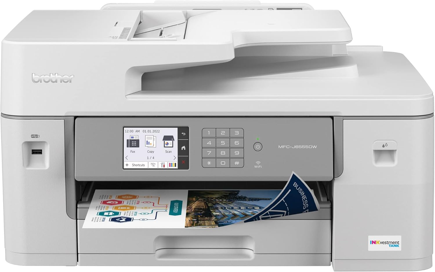 Brother MFC-J6555DW INKvestment Tank All-in-One Printer - 1 Year Ink Included