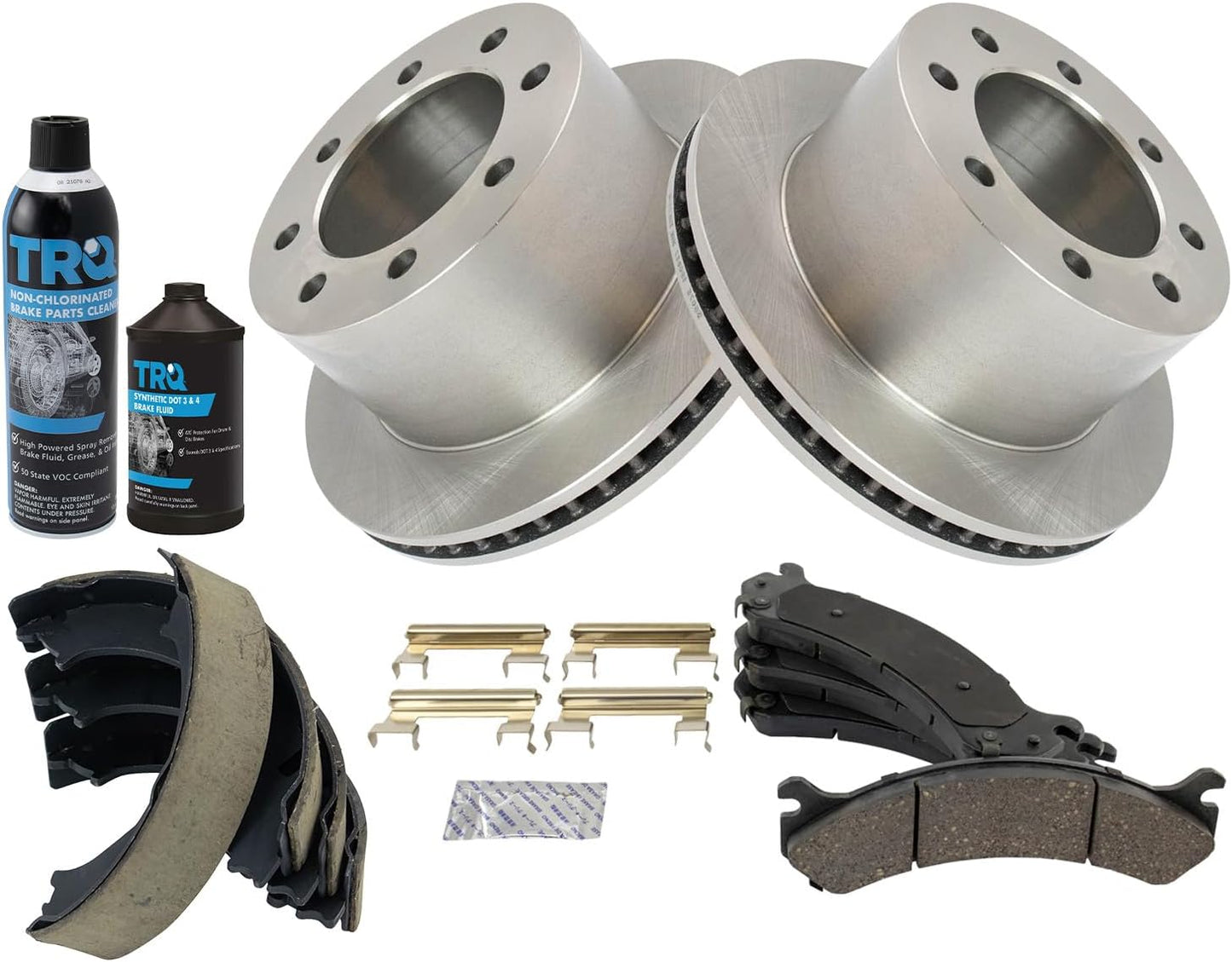 TRQ Rear Brake Pad & Rotor Kit for 2001-2010 Chevrolet & GMC