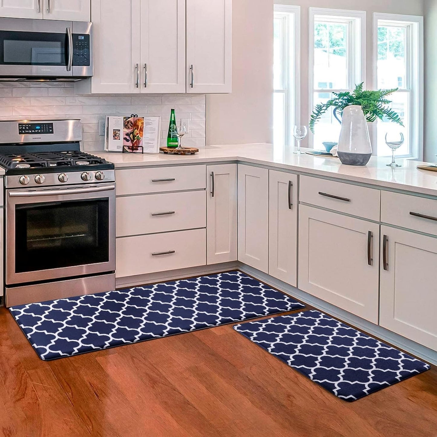KMAT Kitchen Mat Set - Cushioned Anti-Fatigue Rug for Comfort