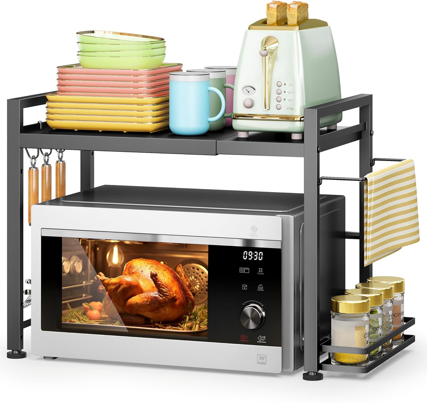 DOLALIKE Expandable Microwave Stand - Organize Your Kitchen
