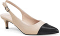 Low Kitten Heels Slingback Pumps - Comfortable Dressy Pointed Toe are