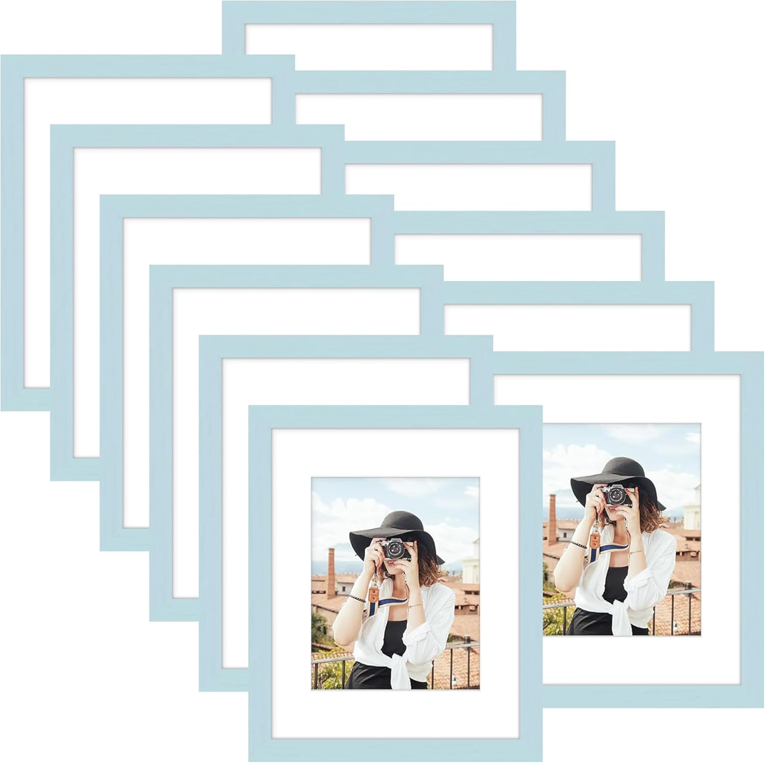 Picrit 9x12 Picture Frame Set of 12 for Wall or Table Display