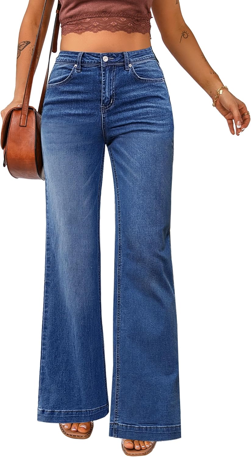 Luvamia Wide Leg Jeans for Women High Waist Stretchy Classic