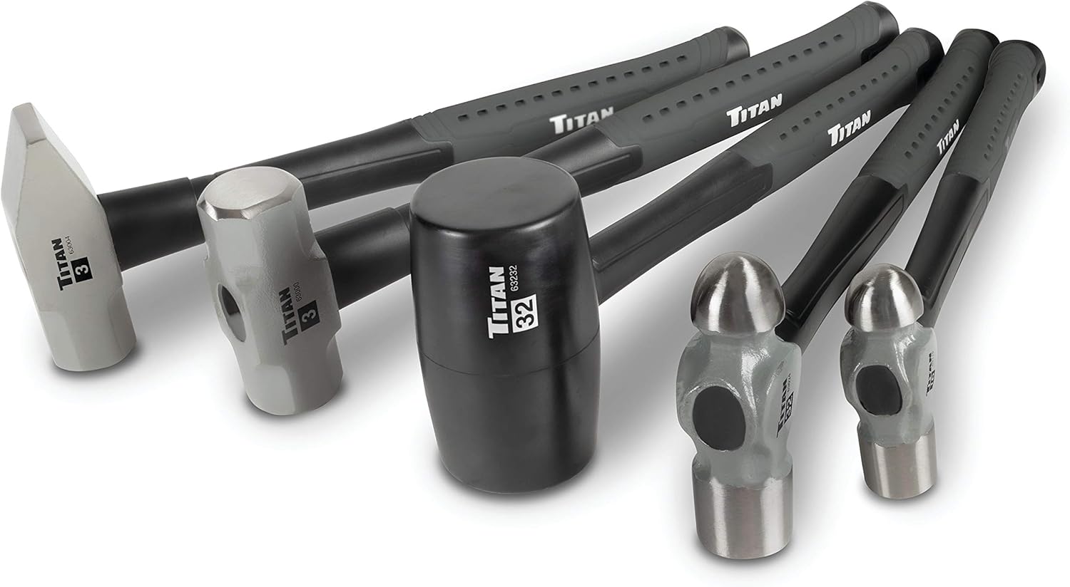 Titan 5-Piece Hammer Set with Shock Absorbing Handles