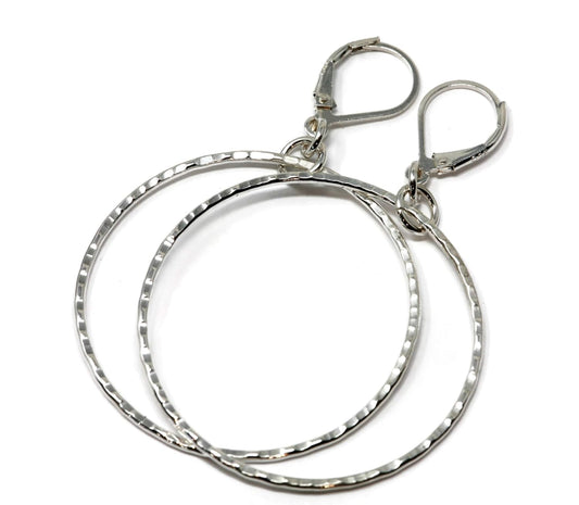 Salish Sea Inspirations Sterling Silver Hoop Earrings with Style