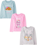 Girls Unicorns Sports Butterflies Long Sleeve Tee 3-Pack
