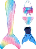Mermaid Tails with Mono Fin Sparkle Swimsuit for Kids Girls Boys