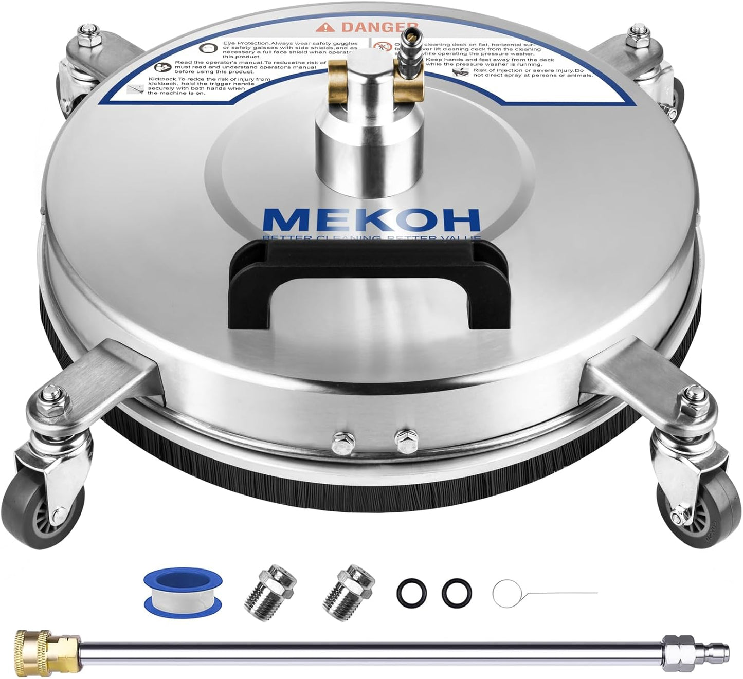 MEKOH 14 in Pressure Washer Surface Cleaner for Streak-Free Results