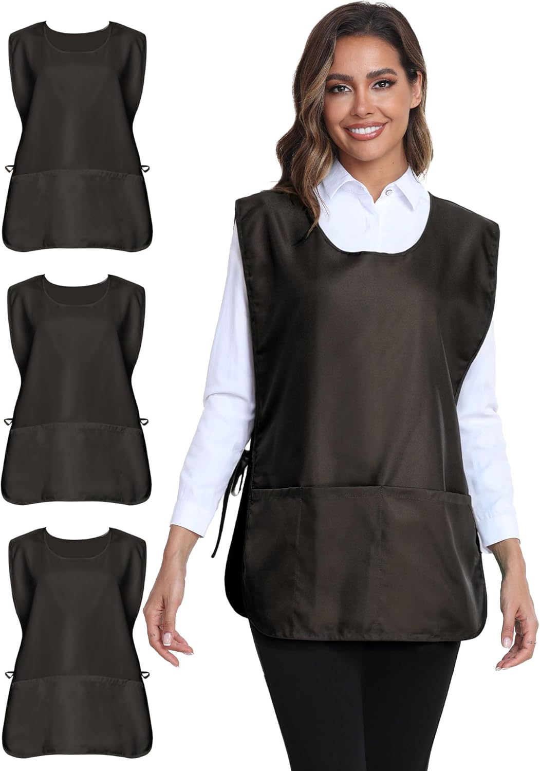 Argstar Unisex Waterdrop Cobbler Apron with 3 Pockets for All