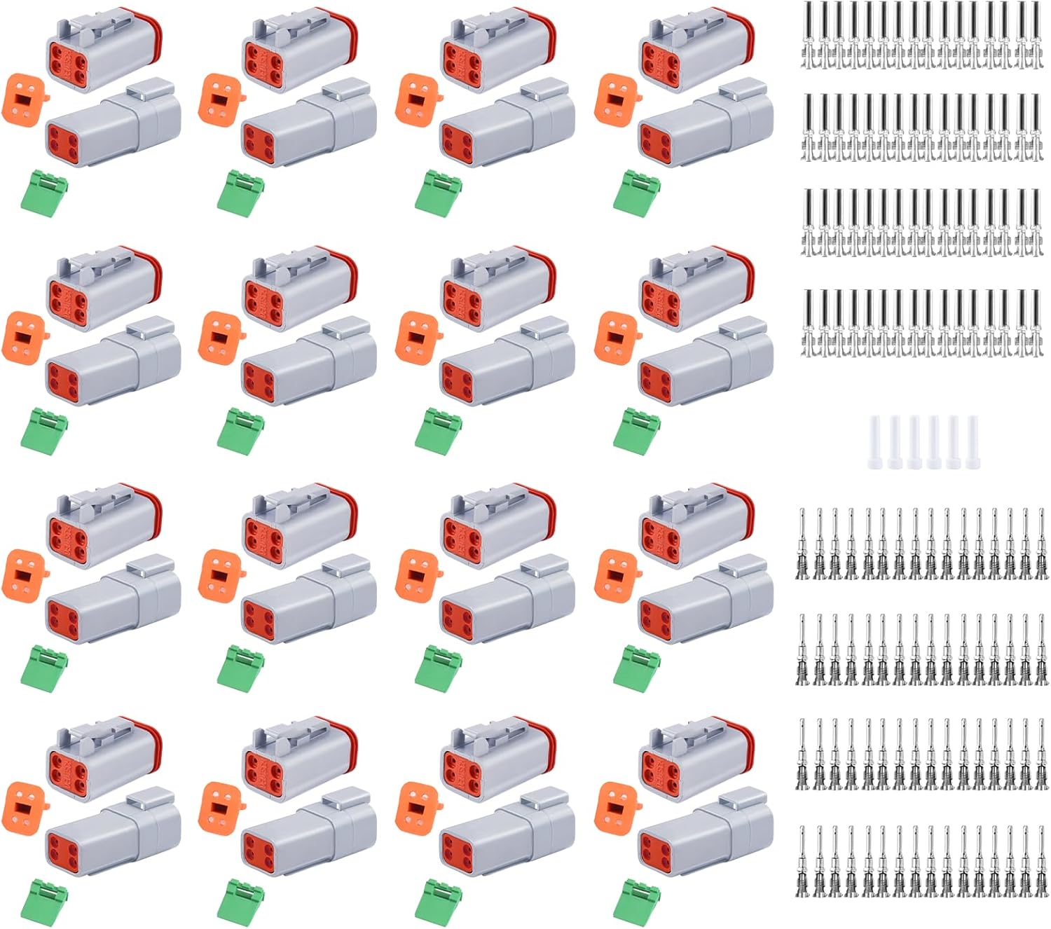 198 PCS Deutsch DT 4 Pin Connectors for Waterproof Wiring Needs