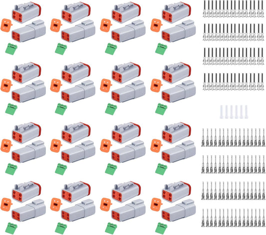 198 PCS Deutsch DT 4 Pin Connectors for Waterproof Wiring Needs