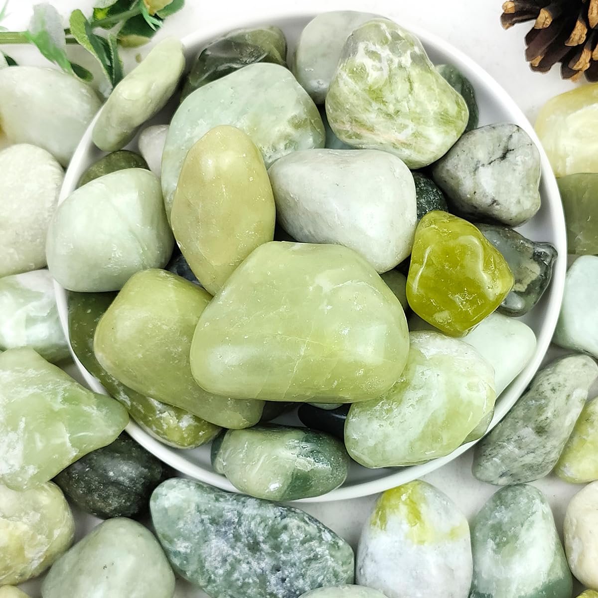 20lbs Jade River Rocks for Landscaping and Indoor Plants