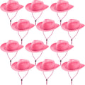 Hicarer 12 Pieces Disposable Plastic Cowboy Hat Set for Party - Fun
