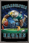 NFL Philadelphia Eagles End Zone 17 Wall Poster - Barnwood Framed