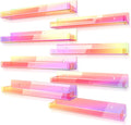 8 Pack 15 Inch Iridescent Acrylic Shelves - Colorful Floating Display