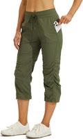Women's Quick-Dry Capris by Willit Ideal for Travel and Activities