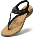 Womens Sandals with Arch Support - Elastic Ankle Flip Flops