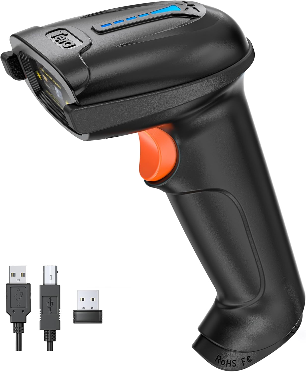 Tera Wireless Barcode Scanner 2-in-1 with Long Range and Grip