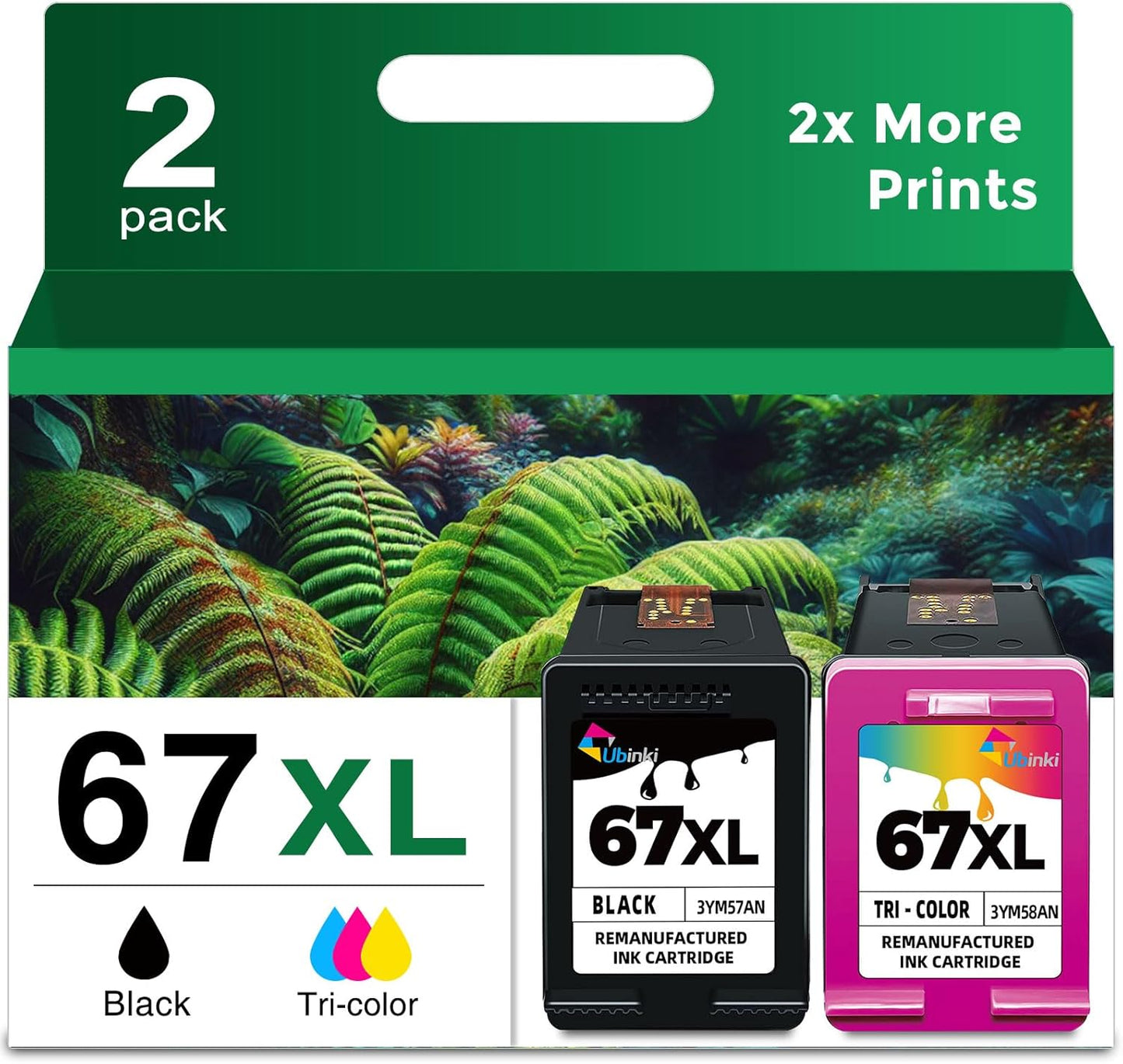 67XL Ink Cartridge Combo Pack for HP Printers - High Yield Quality