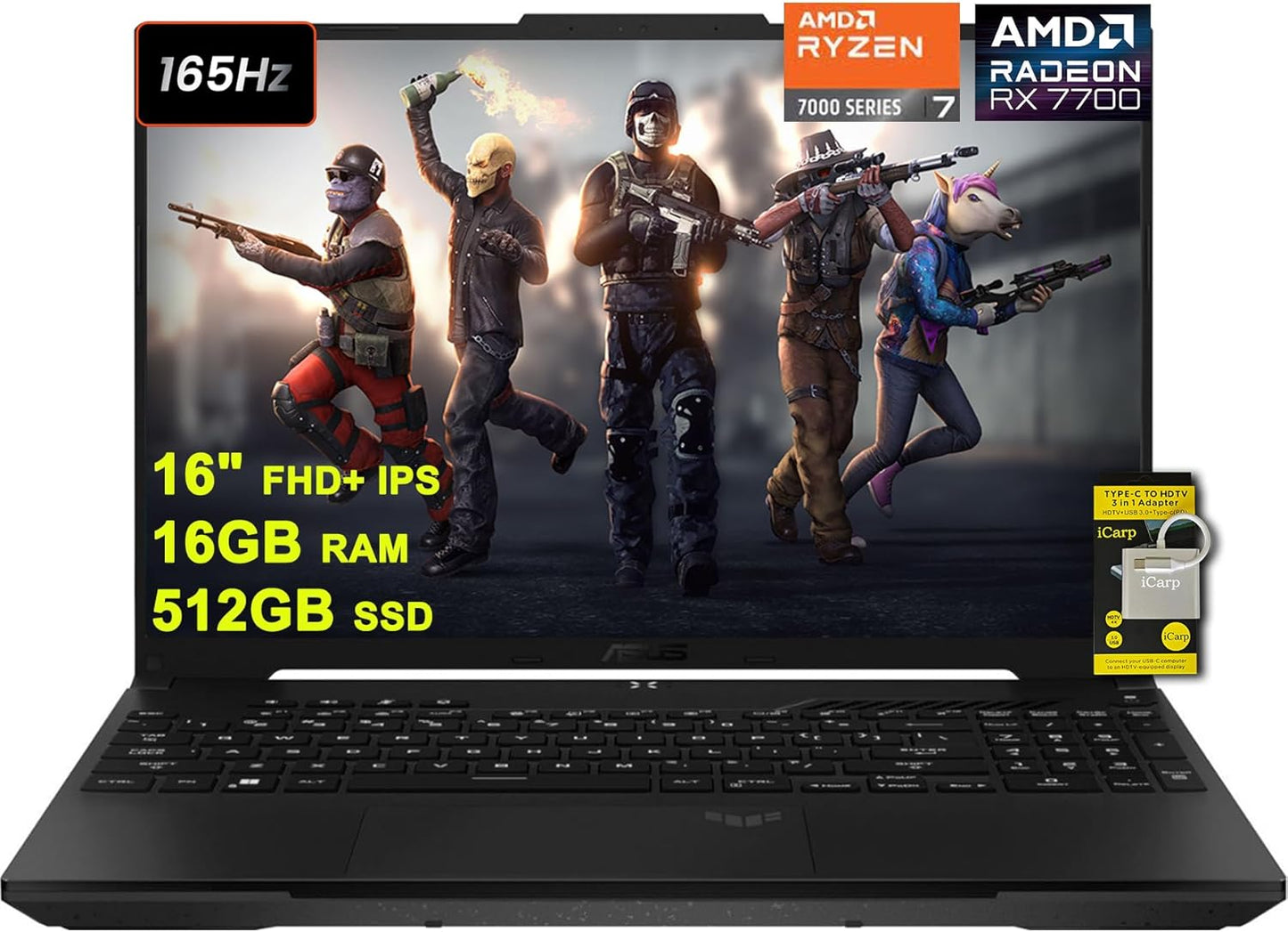 ASUS TUF Gaming A16 Laptop with Ryzen 7 and 165Hz Display