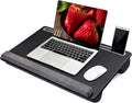 Extra Large Lap Laptop Desk Full PU Mouse Pad Surface - Fits 17.3in
