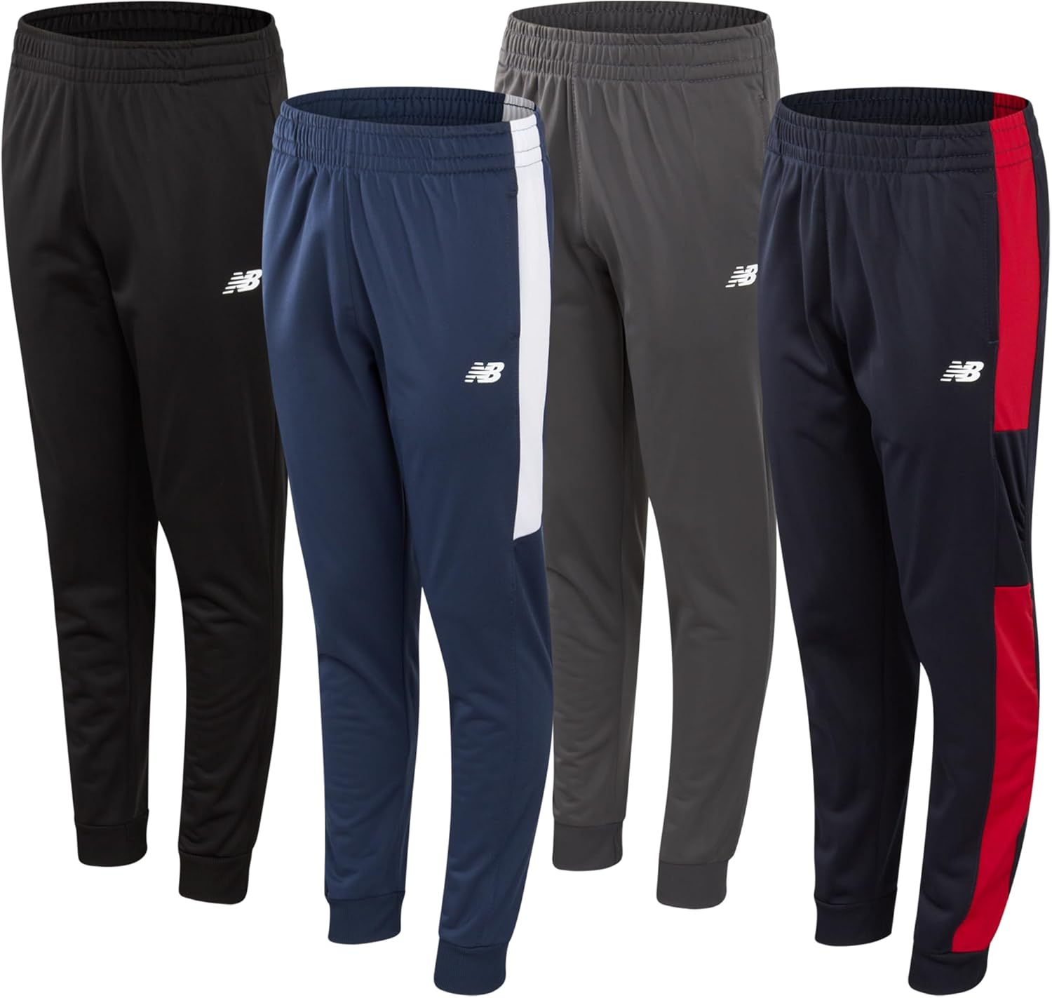 New Balance Boys Sweatpants 4 Pack Active Tricot Joggers