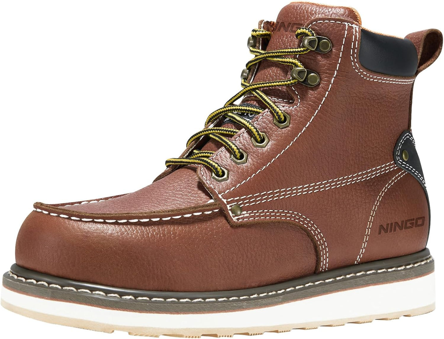 HISEA NINGO Work Boots for Men - Durable Steel Toe Safety Boots