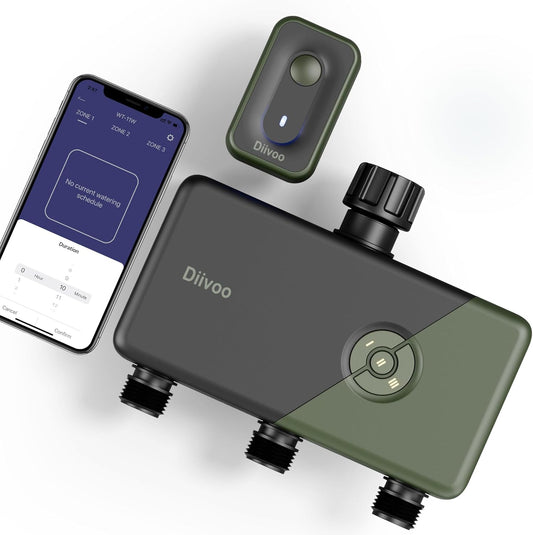 Diivoo WiFi Sprinkler Timer 3 Zone for Smart Irrigation Control