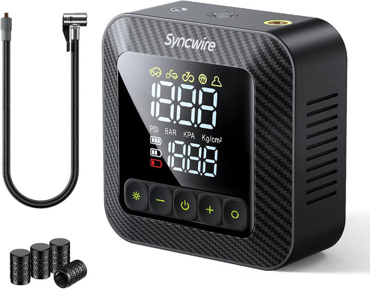 Syncwire Portable Air Compressor 150PSI [3X Faster] Inflation~