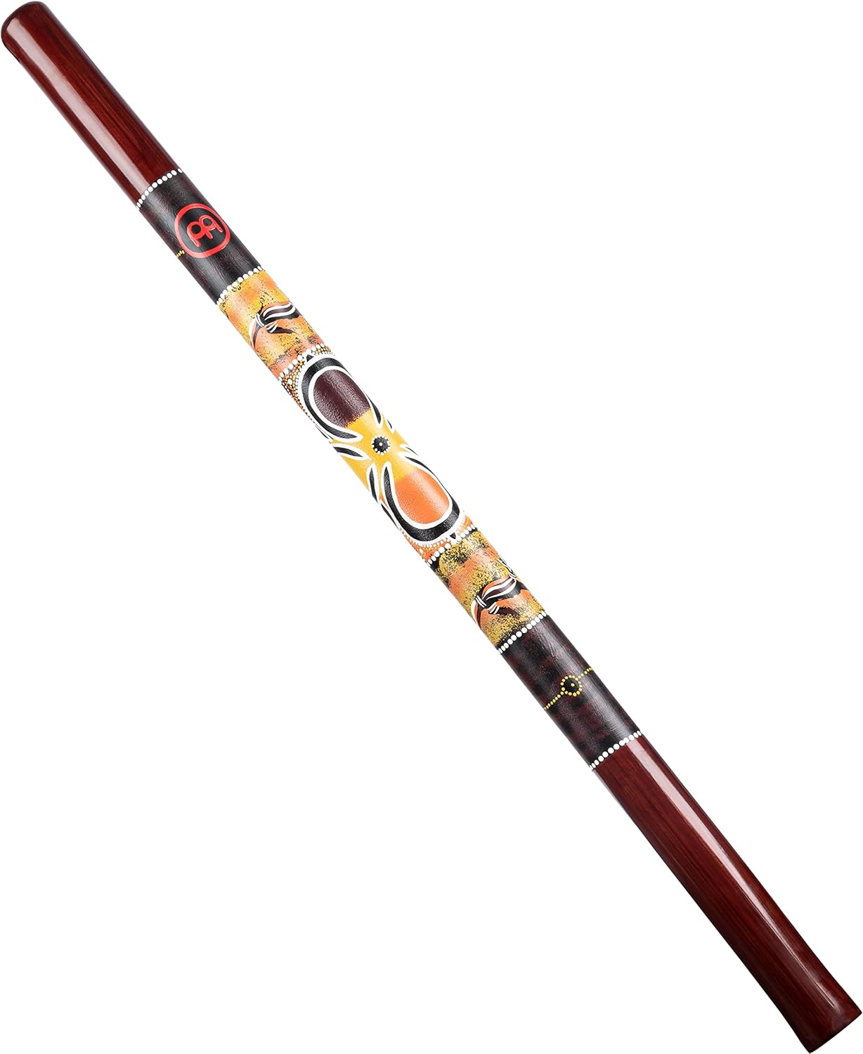 Didgeridoo Bamboo Red Design for Meditation and Sound Effects