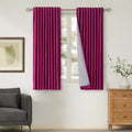 100% Full Blackout Hot Pink Velvet Curtains 63 in - Luxury Room