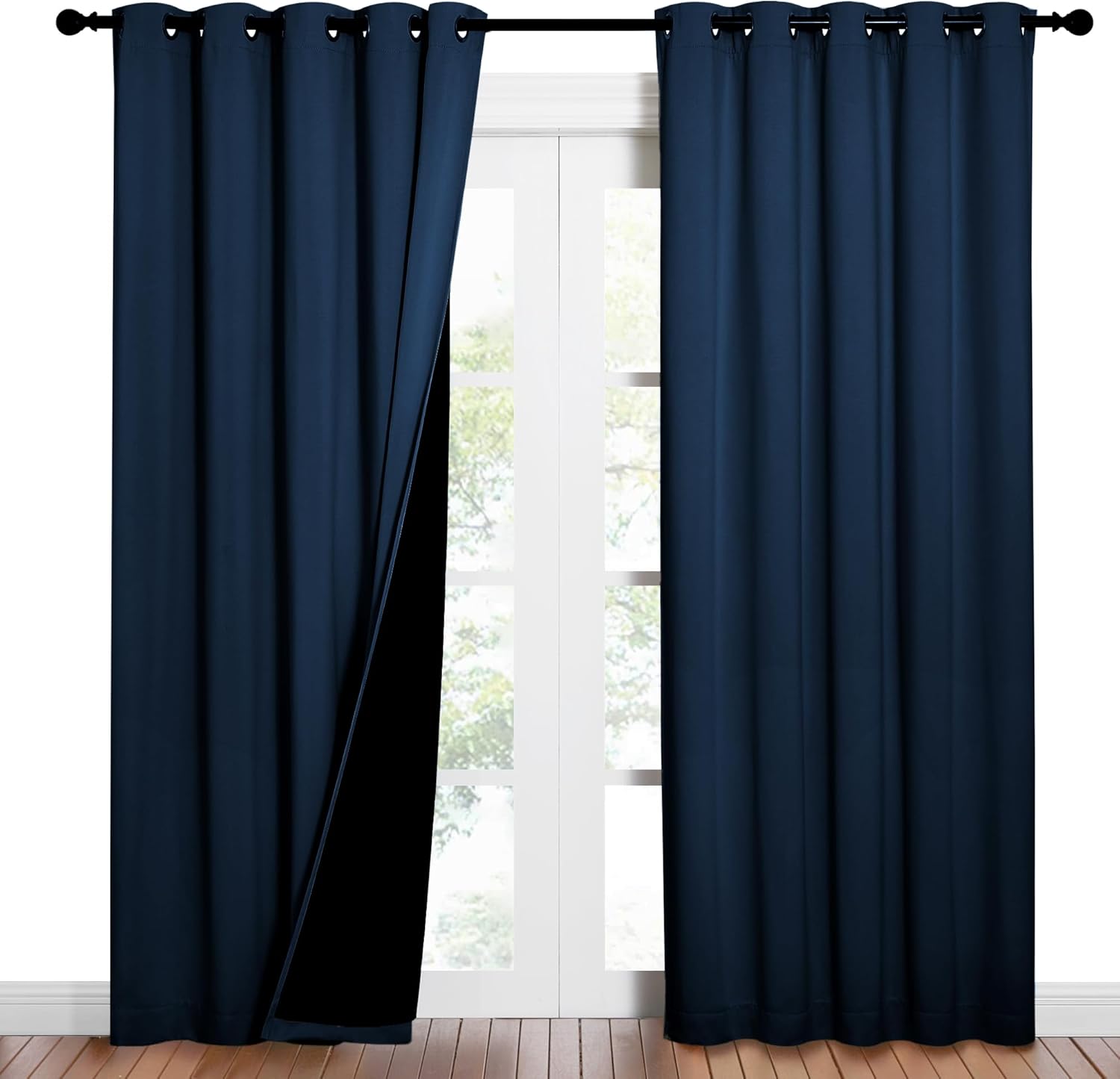 NICETOWN Moroccan Blue Full Shade Curtain Panels for Your Home