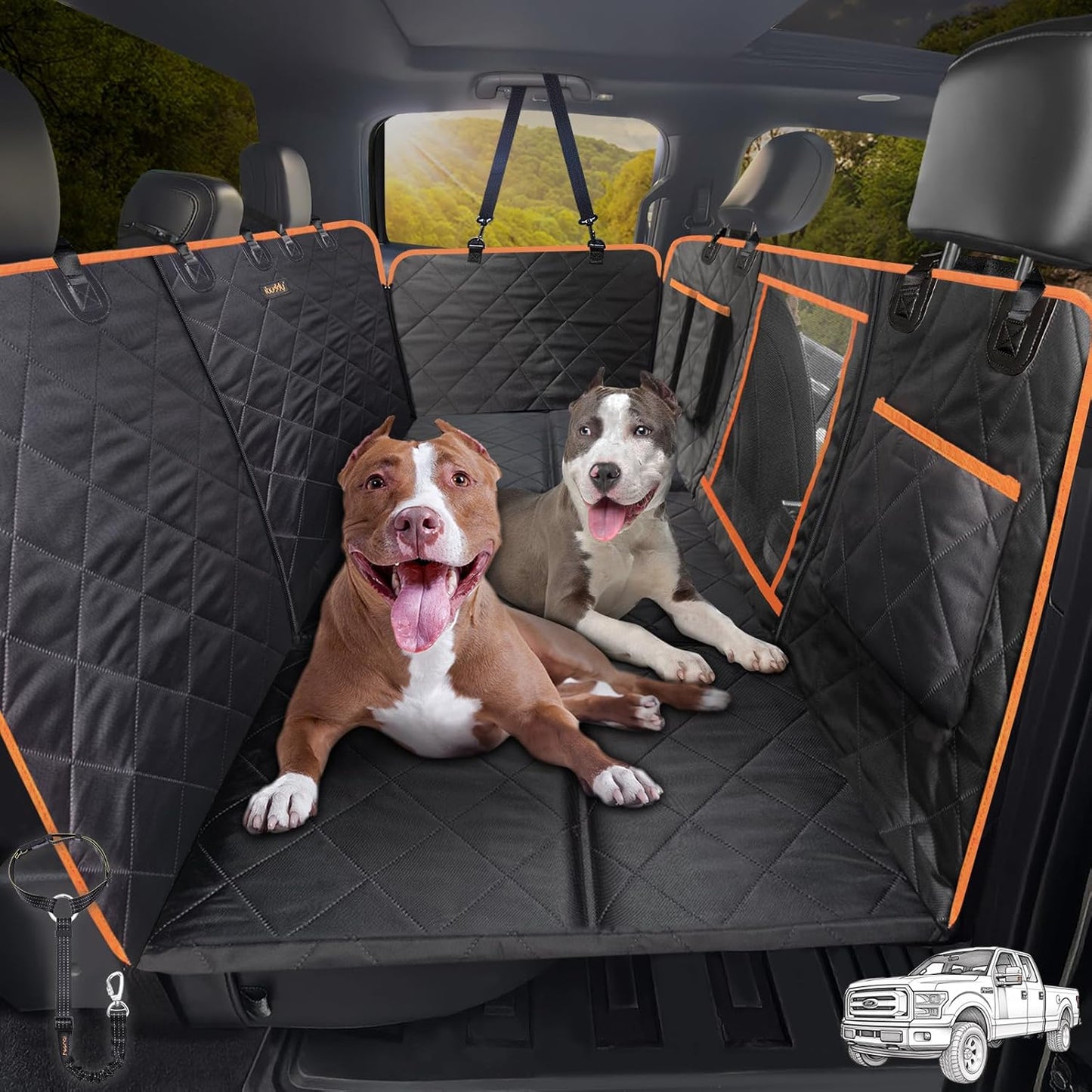 iBuddy Truck Seat Extender for Dogs - Large Space & Waterproof