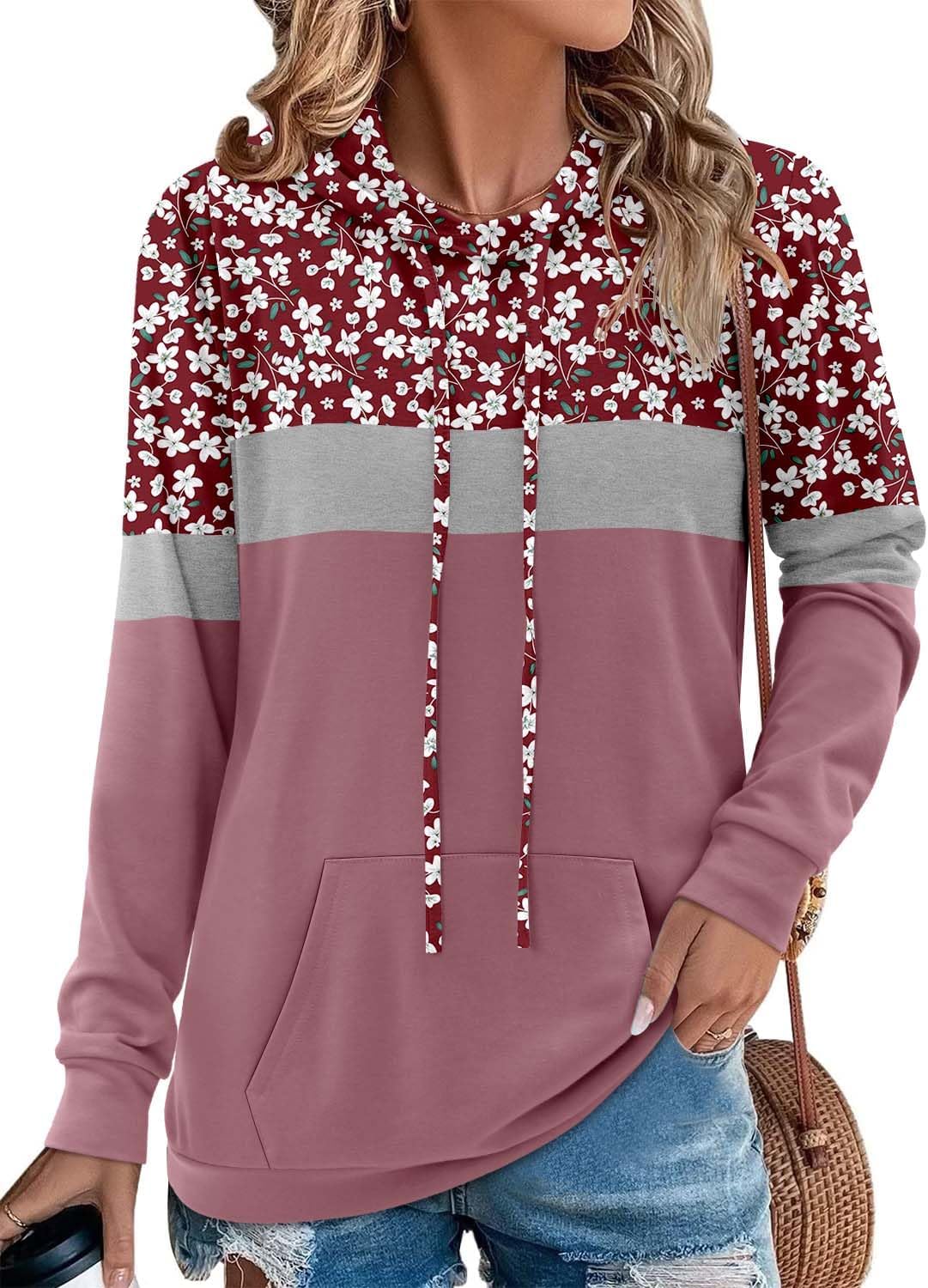 Angerella Hoodies for Women Camo Leopard Print Pullover Tops