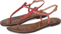 Sam Edelman Women's Gigi Flat Sandal - Padded Leather Thong Comfort