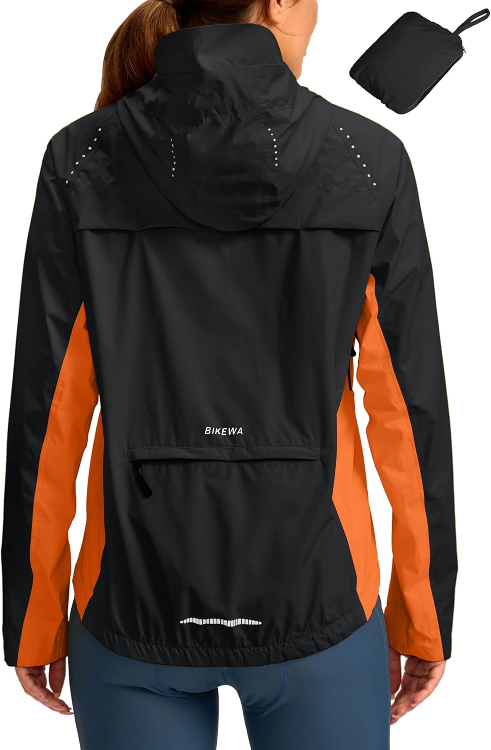 Bikewa Women's Cycling Rain Jackets Waterproof Windbreaker Lightweight