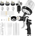 HVLP Air Spray Gun with 1.4/1.7/2mm Nozzles - Professional Paint