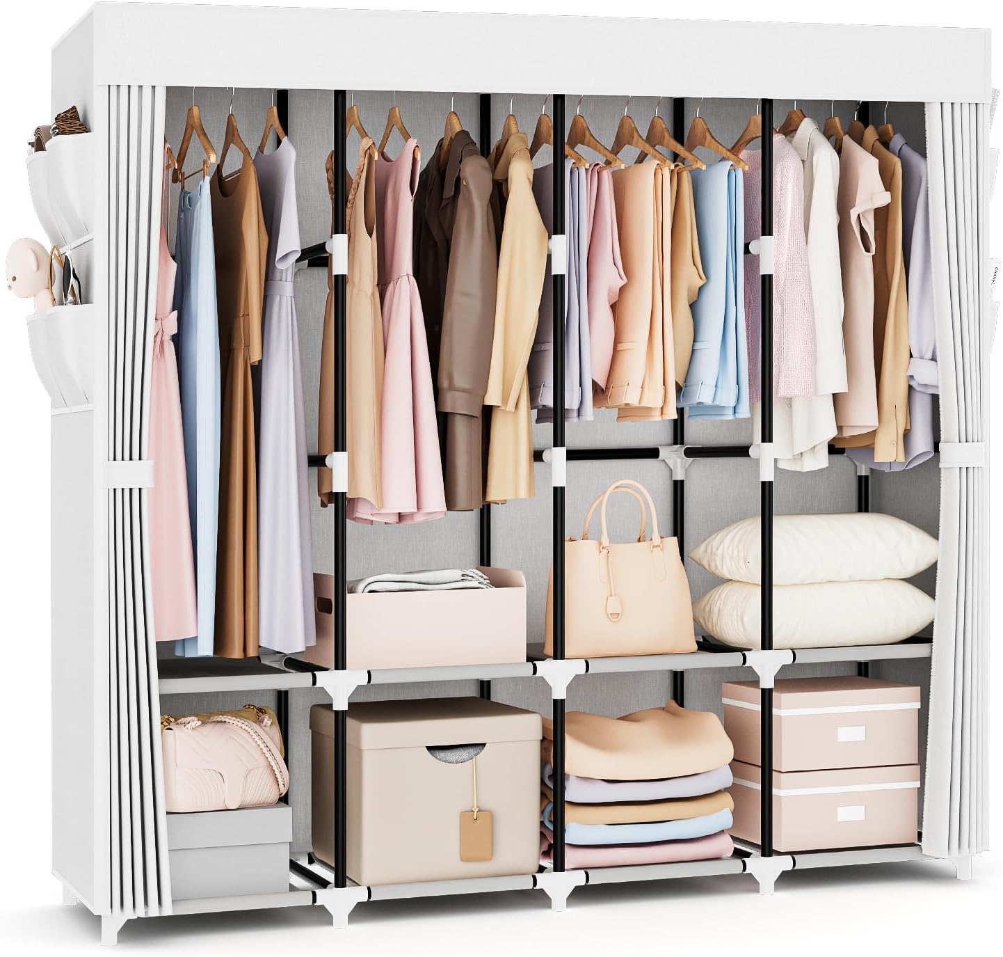 VTRIN Portable Closet for Hanging Clothes - Large Capacity Wardrobe