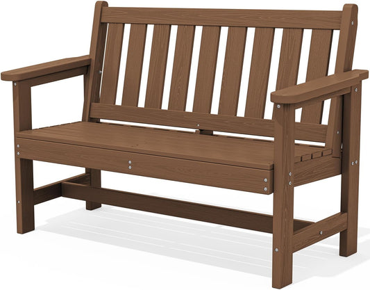 SERWALL Outdoor Bench for Two, Weatherproof and Durable Design